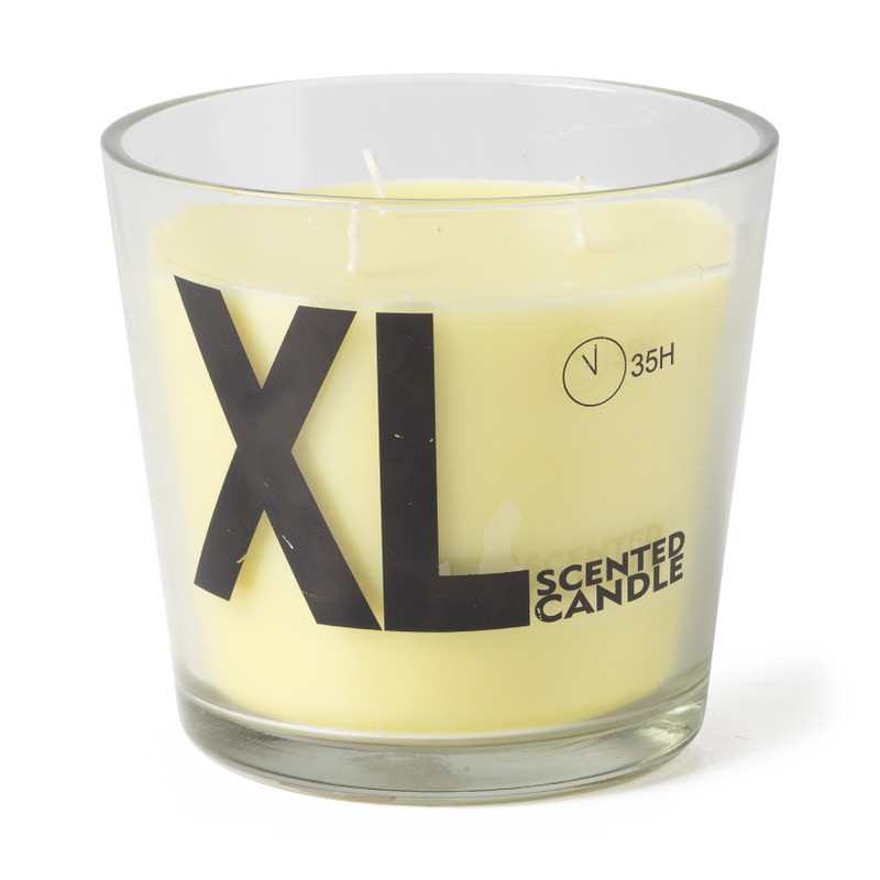 Geurkaars met 3 lonten - lime - ø13.5x12.5 cm