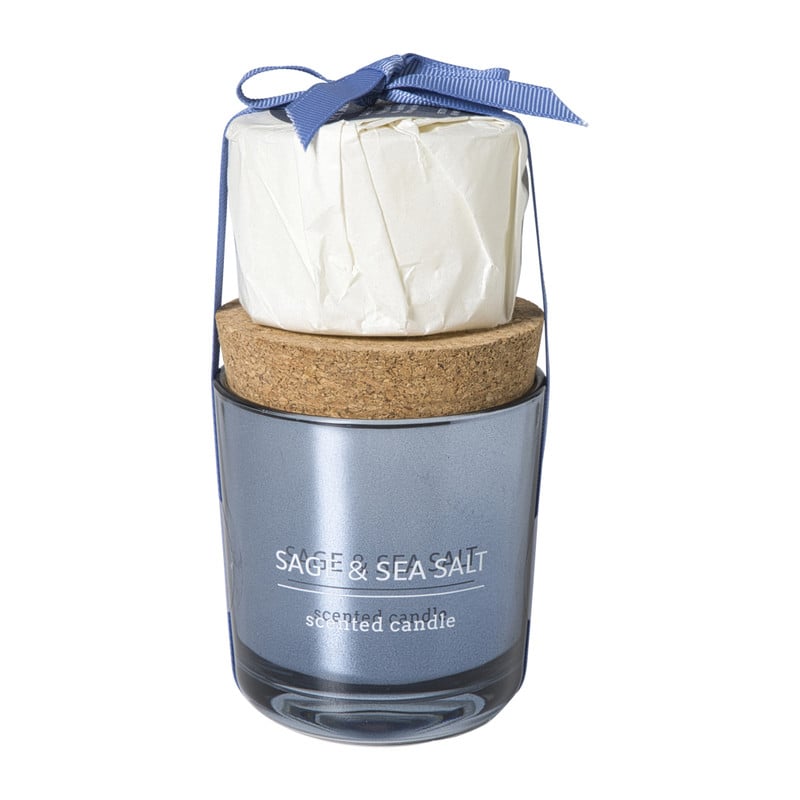 Geurkaars met refill - salie & zeezout