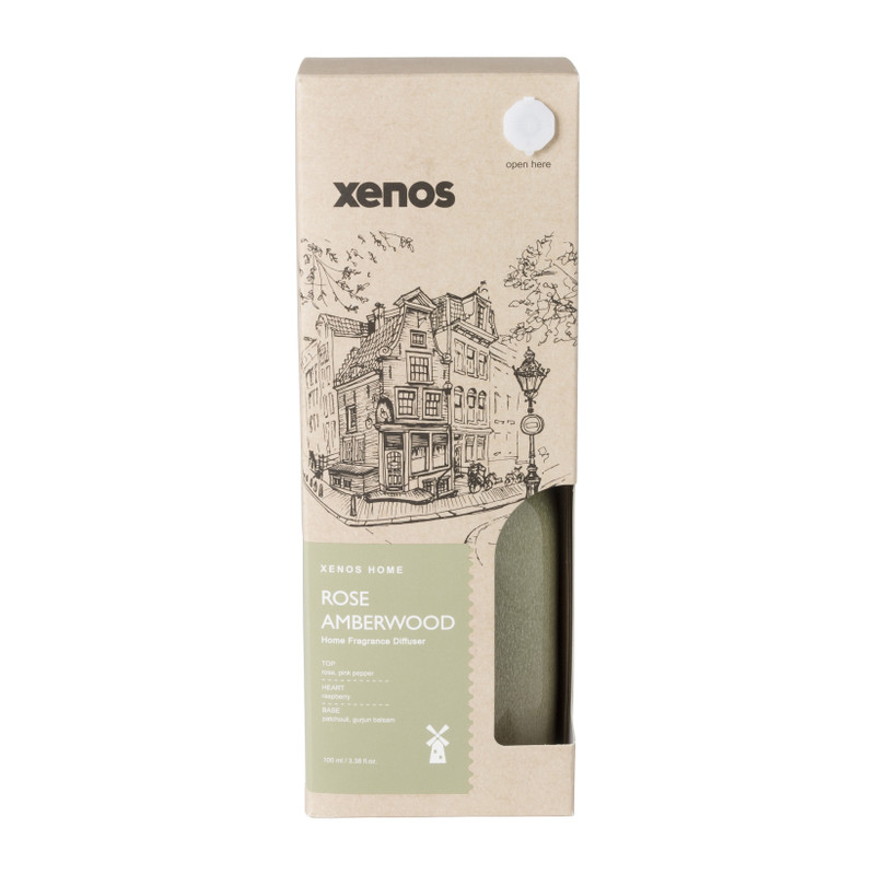 Diffuser rose amberwood - groen - ø7.7x11.8 cm