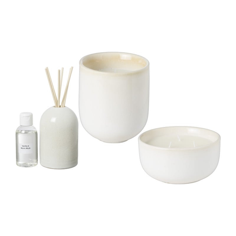 Diffuser vanilla & warm musk - beige - ø7.7x11.8 cm