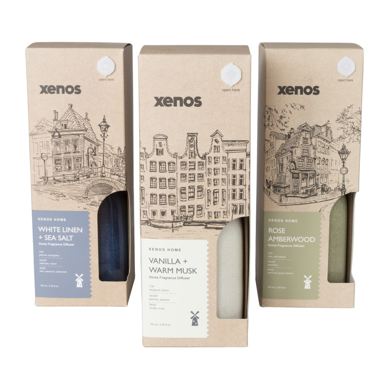 Diffuser vanilla & warm musk - beige - ø7.7x11.8 cm