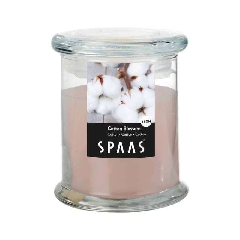 Kaars in glas cotton blossom - ø9x11 cm