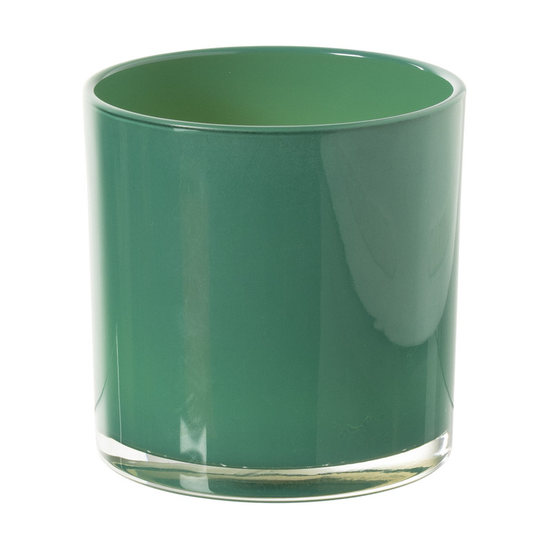 Waxinelichthouder - groen - ø10x10 cm