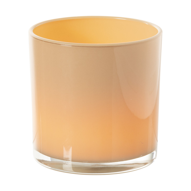 Waxinelichthouder - beige - ø10x10 cm