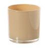 Waxinelichthouder - beige - ø10x10 cm