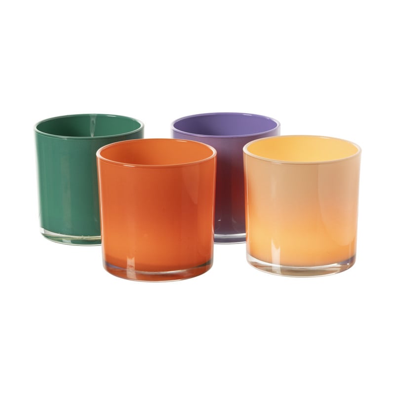 Waxinelichthouder - paars - ø10x10 cm