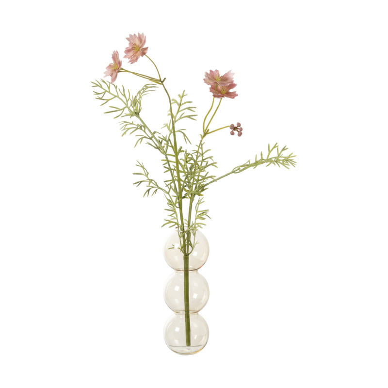 Vaas voor geurstokjes bollen - geel - ø6.5x16.5 cm