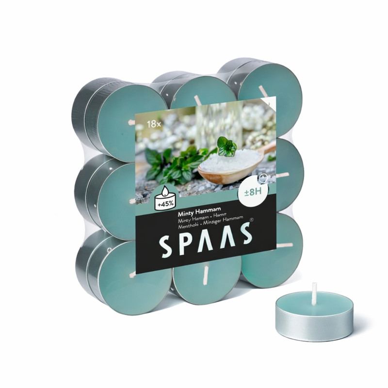 Geur waxinelichten- minty hammam - set van 18