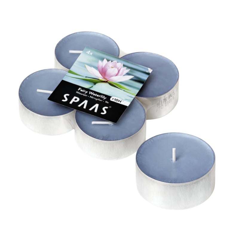 Geur maxi waxinelichten - fairy waterlily - set van 4