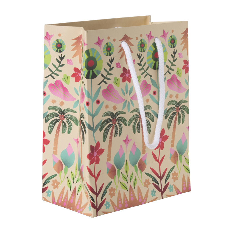 Cadeautasje market melodies - multikleur - 22.9x17.5x9.8 cm 