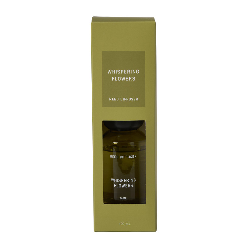 Geurstokjes whispering flowers - groen - 80 ml