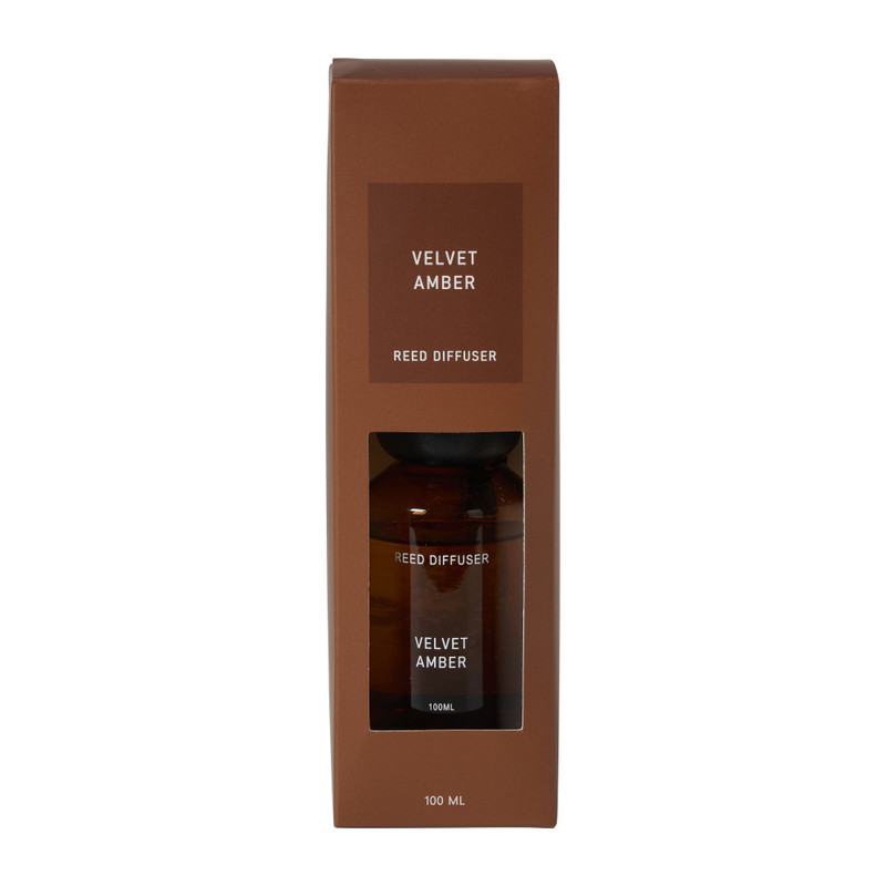 Geurstokjes velvet amber - bruin - 80 ml