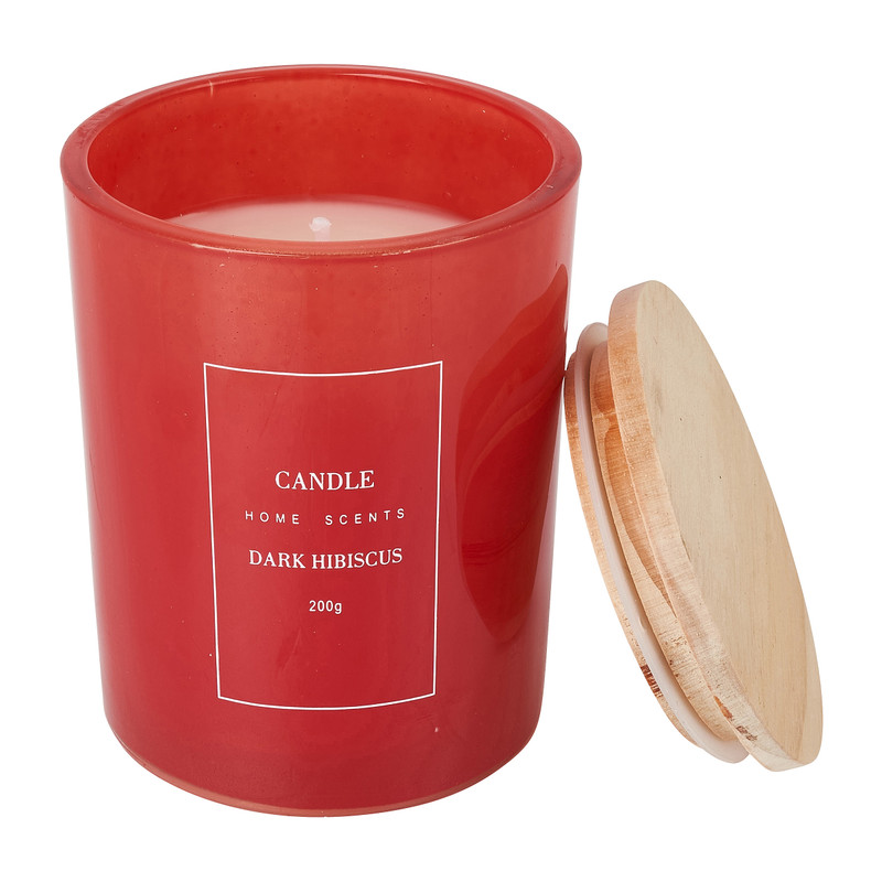 Geurkaars - dark hibiscus - 8x10 cm 