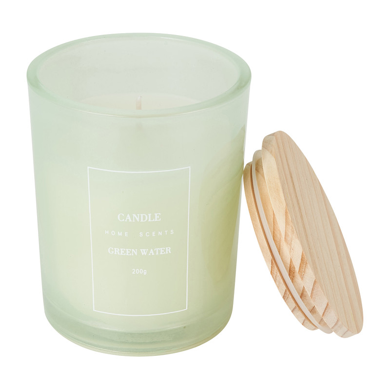 Geurkaars - green water - ø8x10 cm 