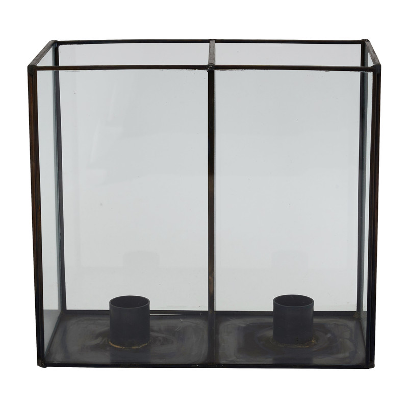 Vitrinekandelaar dubbel - 20x10x18 cm 