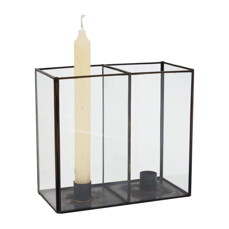 Vitrinekandelaar dubbel - 20x10x18 cm 