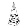 Kandelaar triangle - zwart - 24 x 24 x 50 cm  