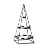 Kandelaar triangle - zwart - 24 x 24 x 50 cm  