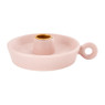 Dinerkaarshouder keramiek - roze - 15x12x3,8 cm