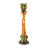 Dinerkaars kandelaar giraffe - groen/bruin - 7x7x26 cm