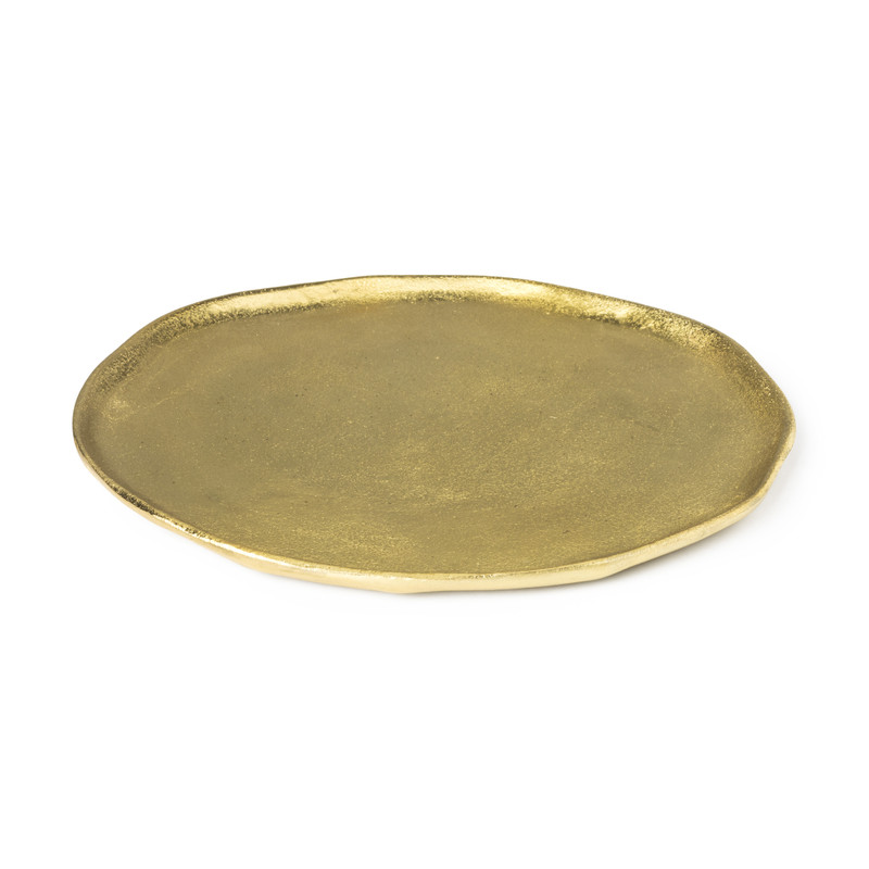 Kaarsenplateau organic - goud - ø30 cm
