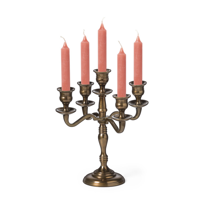 Kandelaar 5 arms - aluminium - 27.5x10.5x20 cm