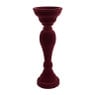 Kaarshouder velvet - rood - 33 cm 