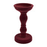 Kaarshouder velvet - rood - 20 cm