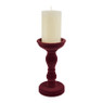 Kaarshouder velvet - rood - 20 cm