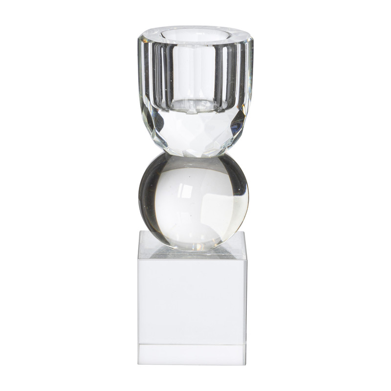 Dinerkaarshouder Kristal 1 Bol - glas - ø3,8x11,5 cm