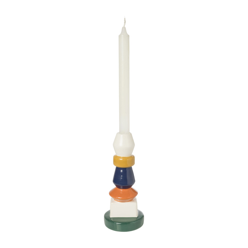 Kandelaar 5 hoog - multikleur - ø6.3x13.9 cm