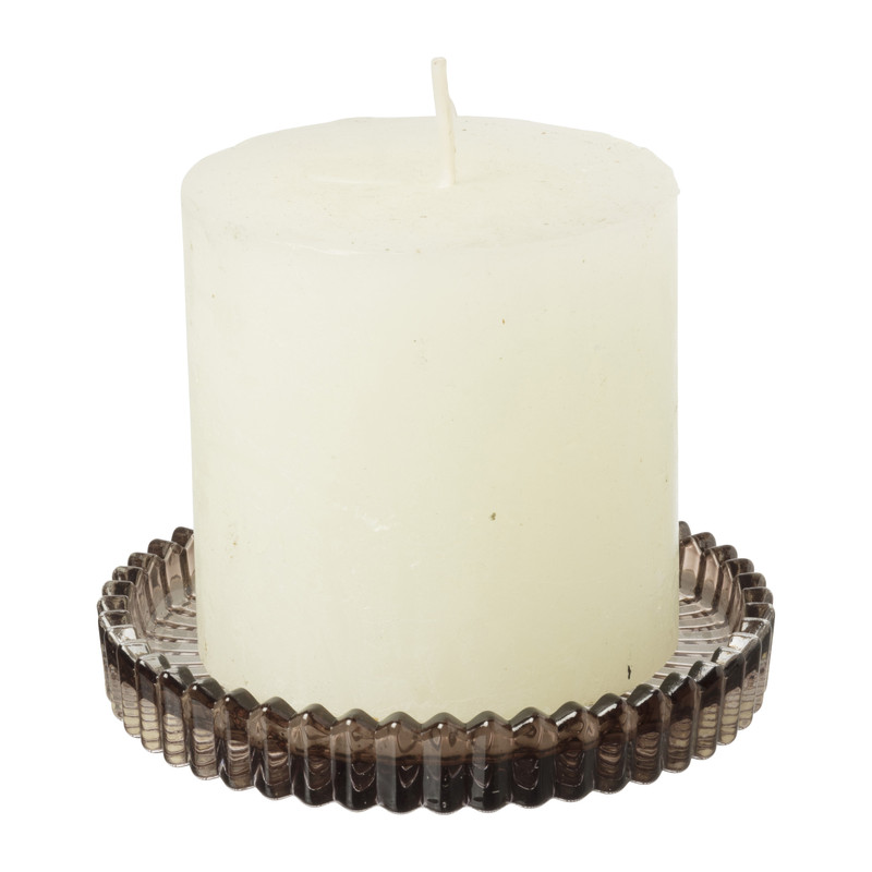 Schaaltje glas - grijs - ø10x1.5 cm