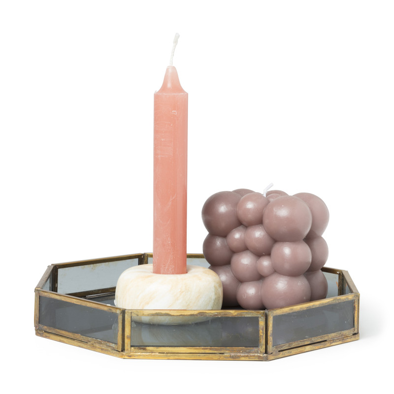 Kandelaar marmer - ø7x3 cm 