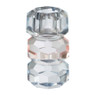 Kandelaar kristal 3-laags - blauw/roze - 4x4x7 cm