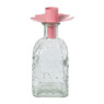 Kaarsenhouder voor fles bloem - diverse kleuren - ø7x5 cm