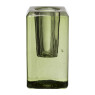 Kandelaar glas - groen - 4.2x4.2x8 cm