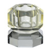 Kandelaar kristal 2-laags - geel/grijs - 4x4x4 cm 