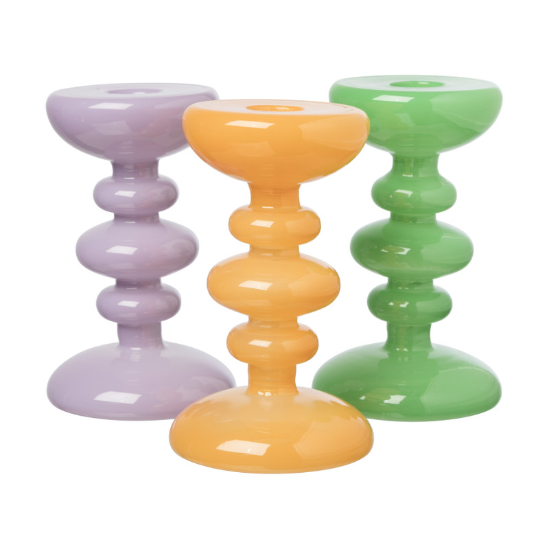 Kandelaar neon - lila - ø8.5x13.8