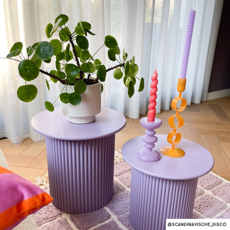 Kandelaar neon - lila - ø8.5x13.8