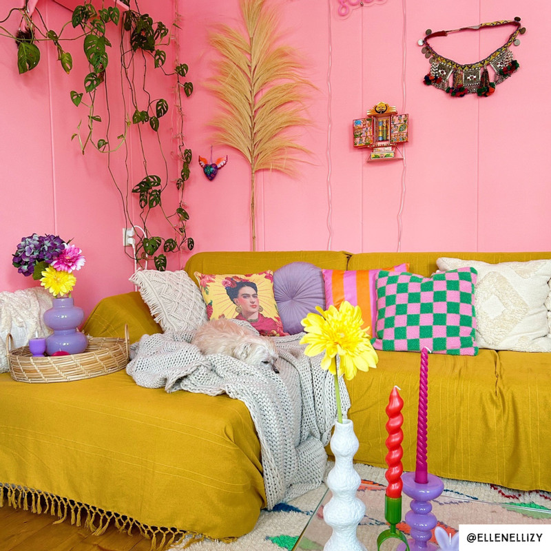 Kandelaar neon - lila - ø8.5x13.8