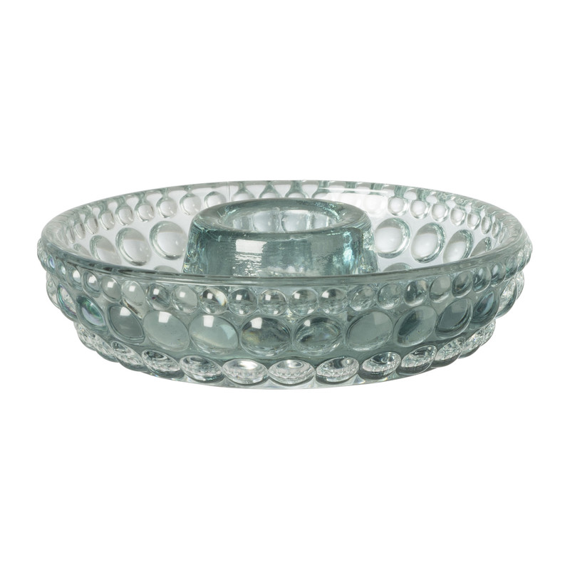 Dinerkaars schaaltje - blauw - 9.2x9.2x2.5 cm