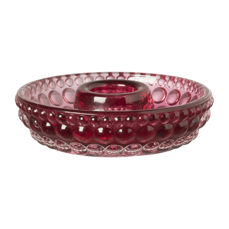 Dinerkaars schaaltje - rood - 9.2x9.2x2.5 cm