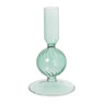 Kandelaar glas bol - groen - ø8x13.5 cm
