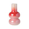 Kandelaar glazed - rood/roze - ø7x13.5 cm