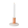 Kandelaar keramiek - oranje - ø10x7.5 cm