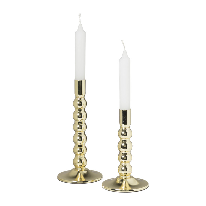 Kandelaar bulb klein - goud - ø10x17 cm