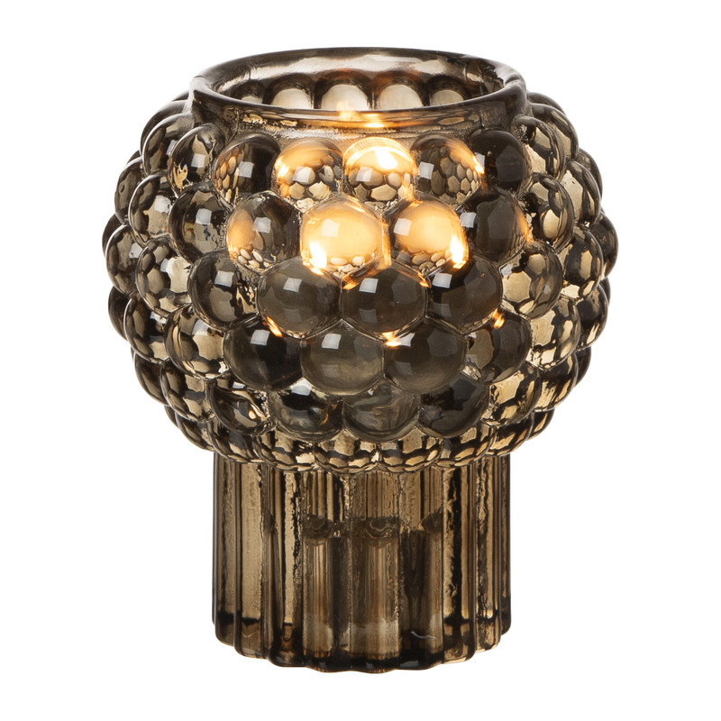 Kandelaar/waxinlinehouder bol - groen - ø7.9x8.8 cm