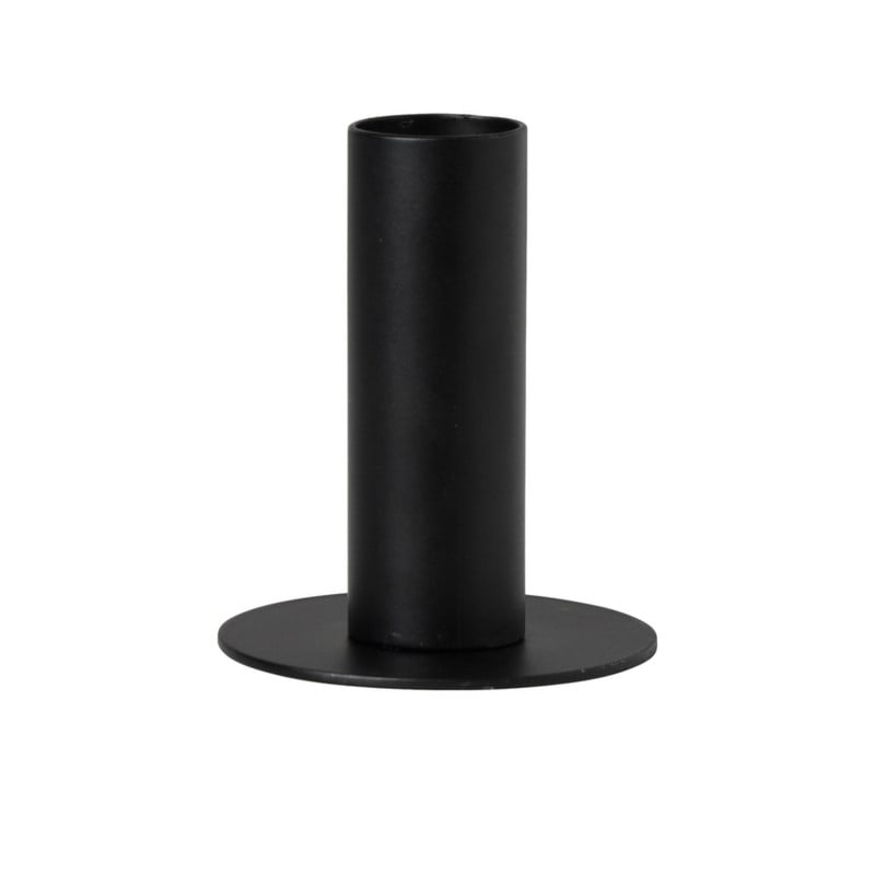 Kandelaar middel - zwart - ø6x7 cm