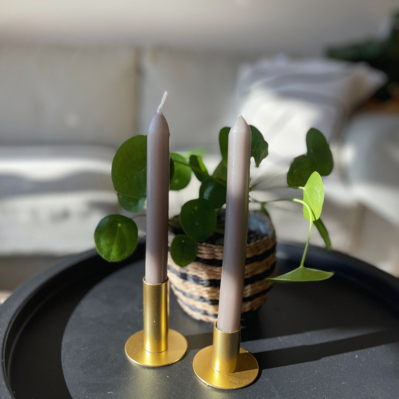 Kandelaar laag - goud - ø6x4 cm
