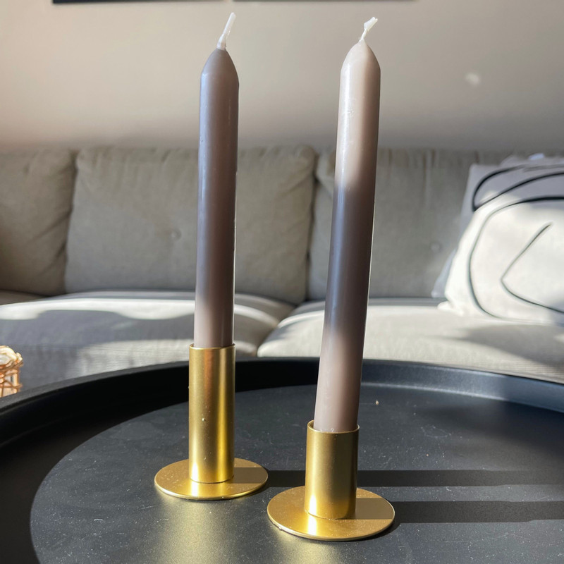 Kandelaar laag - goud - ø6x4 cm